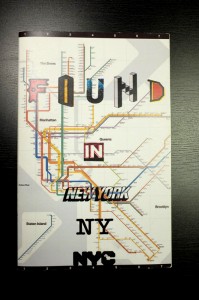 「FOUND IN NEWYORK」という作品。なかなか仕上がりの良い製本です。