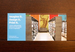 HP「Imagine it. Design it. Print it.」（壁紙プリントサービスのフライヤー）