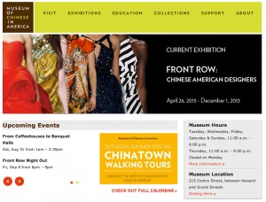 「Museum of Chinese in America」のWebサイト